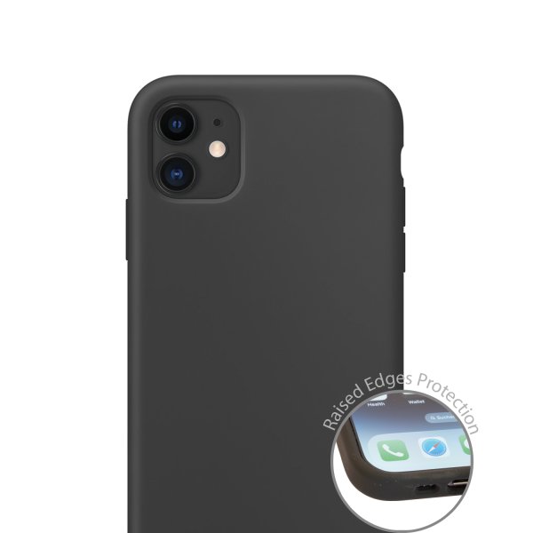 Liquid Silicone Case Cupertino für Apple iPhone 11 schwarz