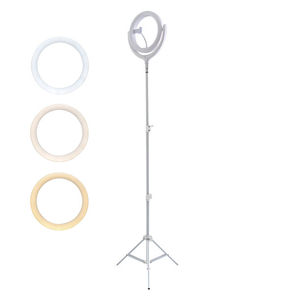 Selfie Ring Light LoomiPod Floor Lamp white