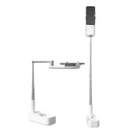 Selfie Stand LoomiPod Fold with LED Lamps and Bluetooth Remote for Smartphones white
