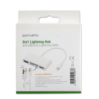 5in1 Hub with Lightning Connector white
