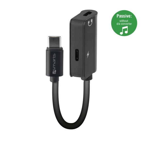 Passive Audio and Charging Splitter SoundSplit USB-C to 2x USB-C black