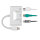 3in1 Hub Lightning to Ethernet, USB-A and Lightning, white