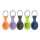 Silicone Case Set für AirTags 5 Stück grün, violett, schwarz, blau, orange