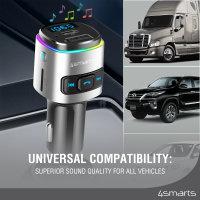 Bluetooth FM Transmitter Media&Assist 2 with Multimedia-In, Hands-free Function, Car Charger