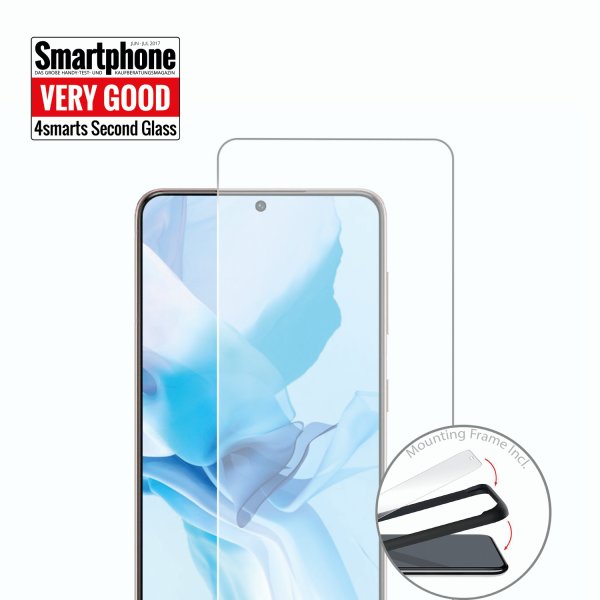 Second Glass X-Pro Clear mit Montagerahmen und UltraSonix für Samsung Galaxy S22