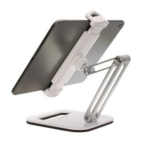 Tisch St&auml;nder ErgoFix H23 f&uuml;r Smartphones und Tablets silber/wei&szlig;