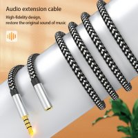 Stereo Audio Kabel MatchCord 3,5mm auf 3.5mm Buchse 1m textil schwarz