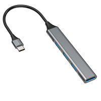 4in1 Hub USB-C auf 3x USB-A 2.0 und 1x USB-A 3.0 spacegrau