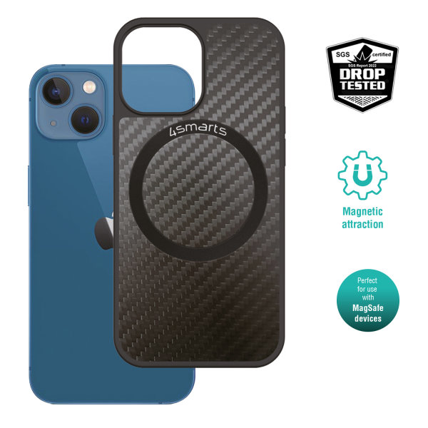 Carbon Case mit UltiMag für Apple iPhone 13 schwarz