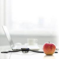 Wireless Charger VoltBeam Mini 2,5W f&uuml;r Apple Watch 1-7 / SE mit USB-C Kabel 1m wei&szlig;