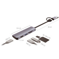 5in1 Universal Mulitport USB Hub space grey