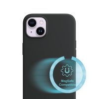 Liquid Silicone Case Cupertino mit UltiMag f&uuml;r Apple iPhone 14 schwarz