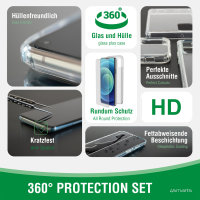 360° Starter Set with X-Pro Clear Glass, Mounting Frame and Clear Case for Apple iPhone 14 Pro