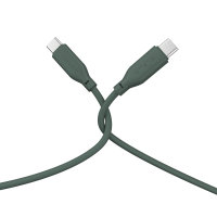 USB-C / USB-C Silikon-Kabel High Flex 60W 1,5m petrol