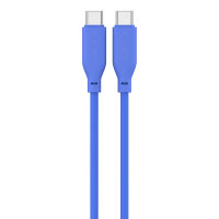USB-C / USB-C Silicone Cable High Flex 60W 1.5m blue