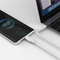 USB-C / USB-C Silikon-Kabel High Flex 60W 1,5m weiß