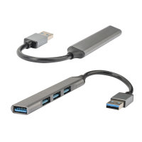 4in1 Hub USB-A auf 3x USB-A 2.0 und 1x USB-A 3.0 spacegrau