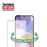 360° Starter Set mit X-Pro Clear Glas und Clear Hülle für Samsung Galaxy A23 / A23 5G