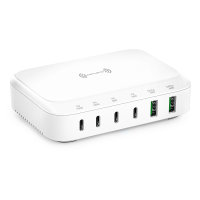 7in1 GaN Charging Station 100W with Wireless Charger white