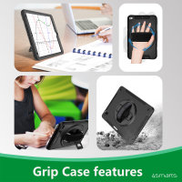 Rugged Case Grip f&uuml;r Apple iPad Pro 12.9 (2022/2021/2020/2018) schwarz