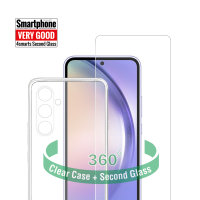 360&deg; Starter Set with X-Pro Clear Glass, Mounting Frame and Clear Case for Samsung Galaxy A54