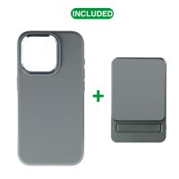 Wireless Powerbank OneStyle with MagSafe compatible Case for Apple iPhone 15, 5000mAh, gray