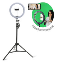 Selfie Tripod LoomiPod XL mit LED Lampe und Green Screen f&uuml;r Smartphones schwarz