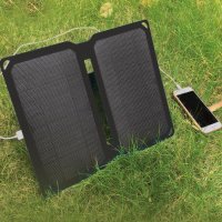 Foldable Solar Panel 10W with USB-A Connector black