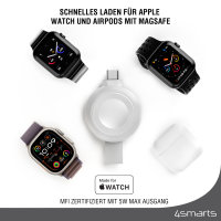 MFi Fast Charger für Apple Watch silber