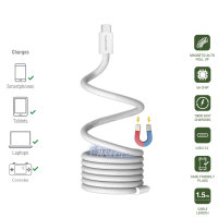 USB-C Magnetic Cable RollUp 1.5m white