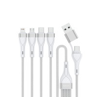 USB-C/A Multi-Ladekabel 4in2 1,2m, weiß