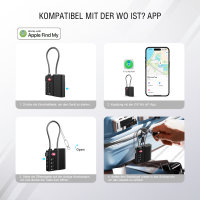 Standort-Finder SkyTag TSA Lock schwarz