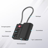 Standort-Finder SkyTag TSA Lock schwarz