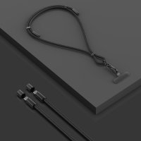 USB-C Necklace PhonoLace Charge black