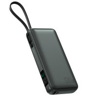 Powerbank Enterprise mit integriertem USB-C Kabel 20000mAh 130W spacegrau