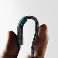 USB-C/A Multi-Ladekabel 4in2 1,2m, schwarz