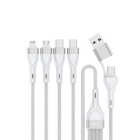 USB-C/A Multi-Ladekabel 4in2 1,2m, wei&szlig;