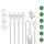 USB-C/A multi-charging cable 4in2 1.2m (7x black, 7x white) - set of 14 PU