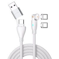 USB-C/A 540&deg; Magnetic Cable GravityCord 100W 1,8m white