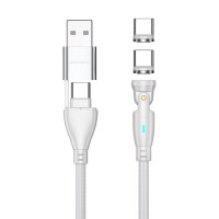 USB-C/A 540° Magnetic Cable GravityCord 100W 1,8m white