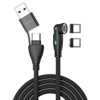 USB-C/A 540&deg; Magnetic Cable GravityCord 100W 1,8m black