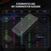 Ladestation Team 100W 5C/1A inkl. 6 Kabel, spacegrau