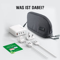 Ladegerät GaN Flex Pro 100W 3 USB-C+1 USB-A, weiß, Travel Edition