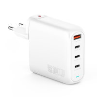 Ladegerät GaN Flex Pro 100W 3 USB-C+1 USB-A, weiß, Travel Edition