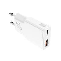 Netzladegerät PDPlug Slim Duos 30W GaN 1C+1A weiß