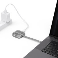 Magnetisches SSD-Gehäuse Kickstand 3C MagSafe-kompatibel grau