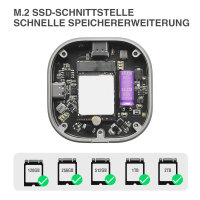 Magnetisches SSD-Gehäuse Kickstand 3C MagSafe-kompatibel grau