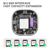 Magnetisches SSD-Gehäuse Kickstand 3C MagSafe-kompatibel grau