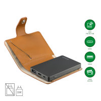 Powerbank PowrWallet 3000mAh, cognac