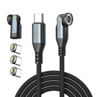 USB-C 540&deg; Magnetkabel-Set GravityCord 240W, 1,8m, schwarz